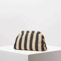 Striped Contrasting Color Knitted Ladies Clutch Bag