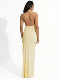 Mesh Rose Deep V Neck Maxi Dress For Women - Norellé