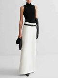 Women Split-back Straight Skirt