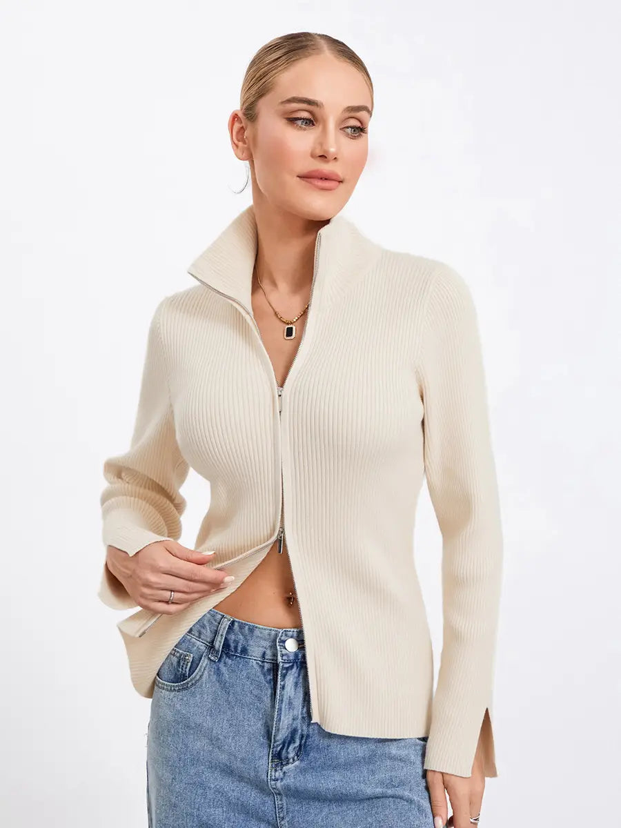 Women Zip Up Sweater
