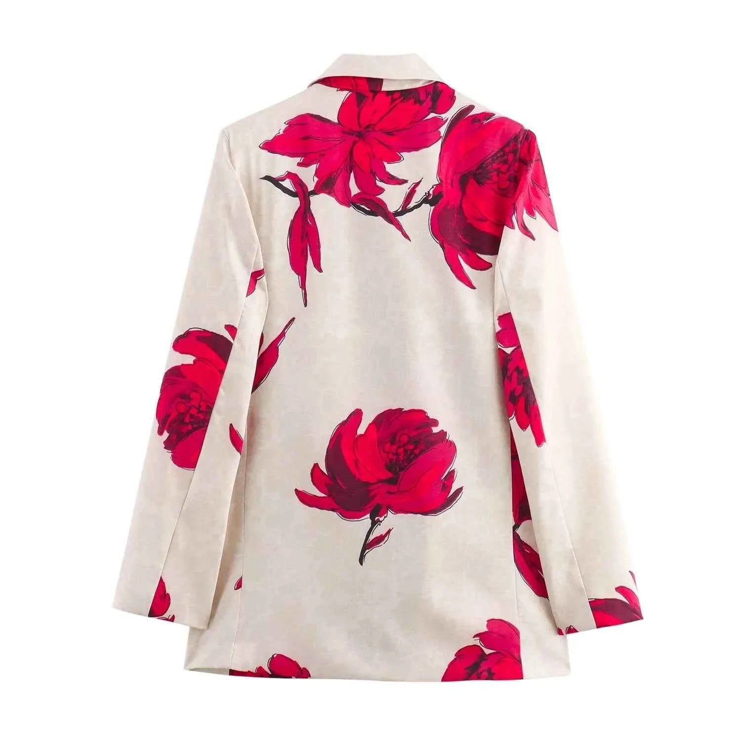 Women's Clothing  Casual Temperament Printed Suit Jacket Pants Set