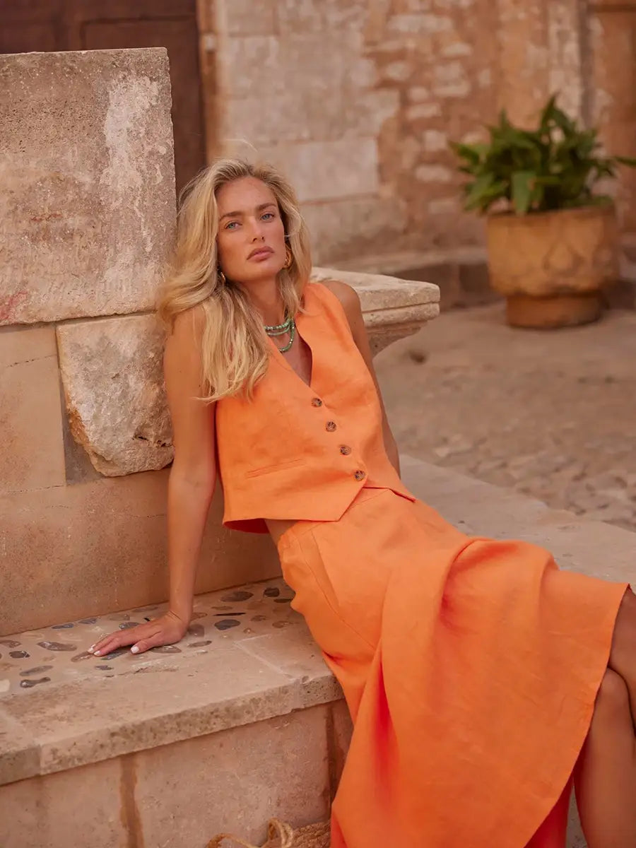 Womem’s Chic Vest Skirt Suit 2-Piece Set