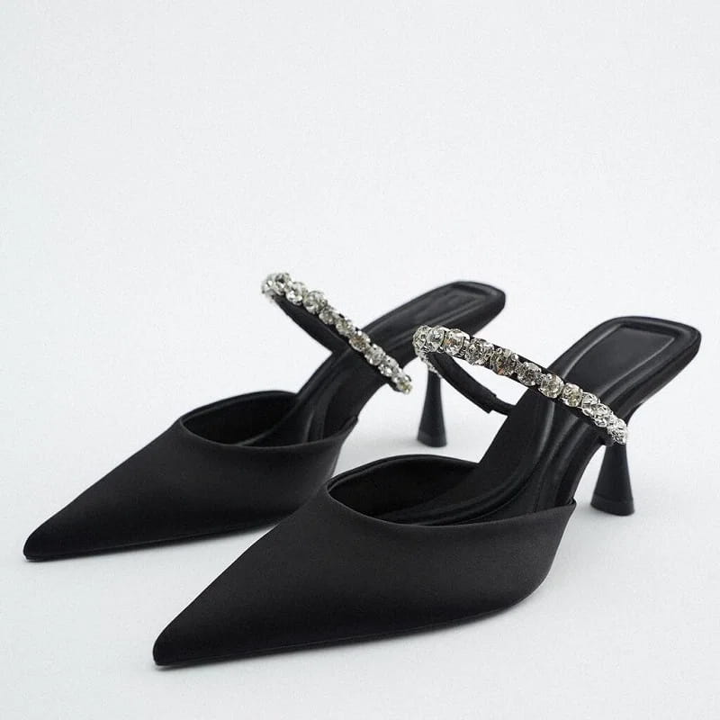 Rhinestone Heels Slingback High