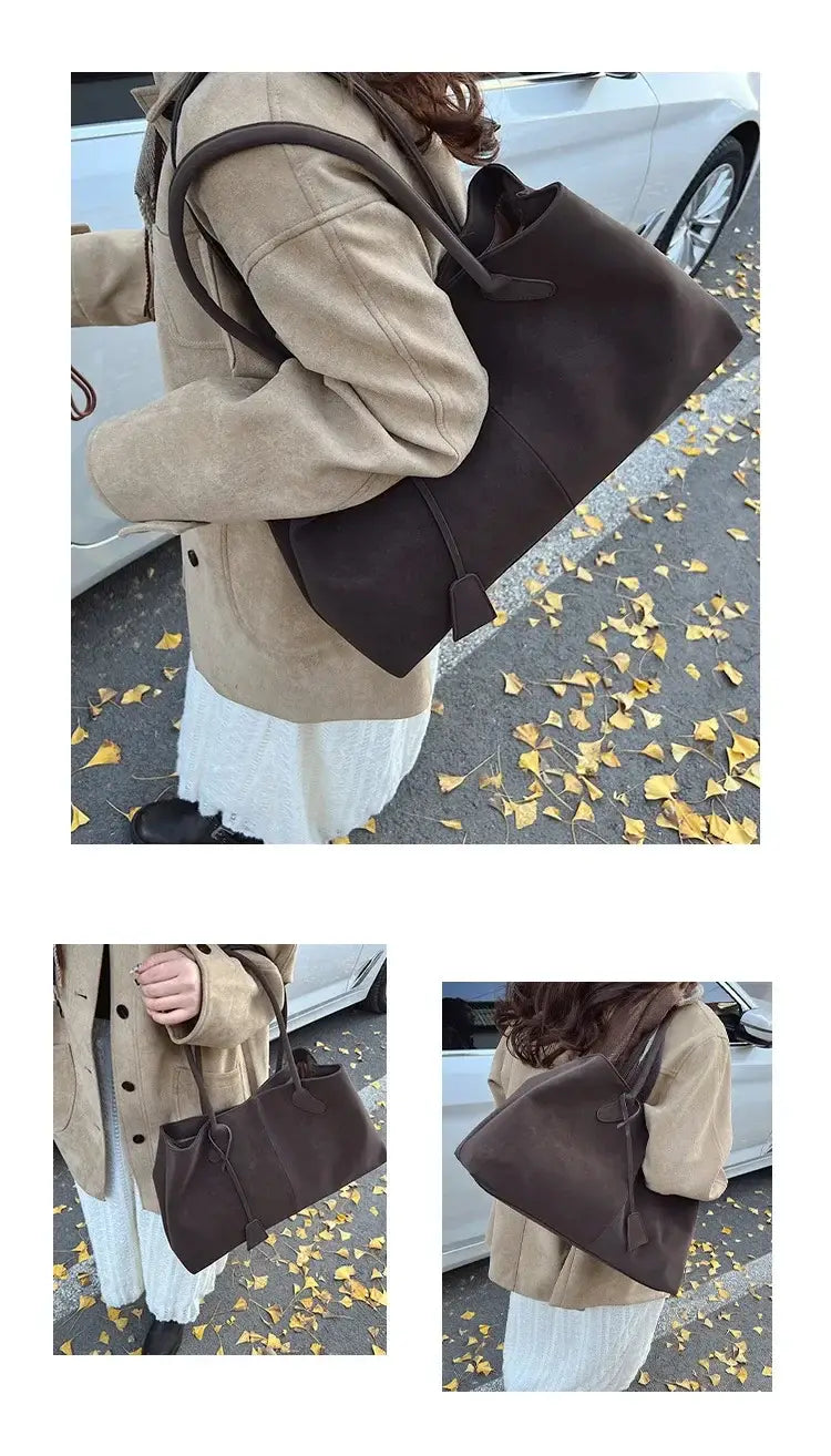 Faux Suede High Quality Handbag