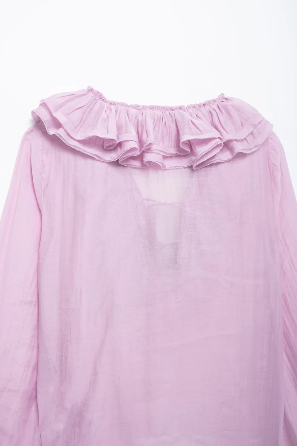 Elegant Women’s Tierred Ruffles Blouses V-Neck Long Sleeve Loose Shirt