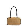 Versatile Straw Weave Boston Armpit Shoulder Purse