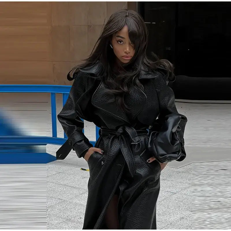 Retro Leather Women’s Coats