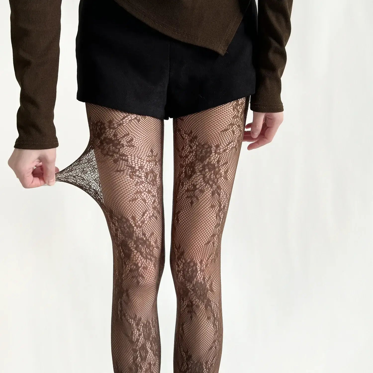 Tights Women Lace Floral Thigh High Stockings Pantyhose