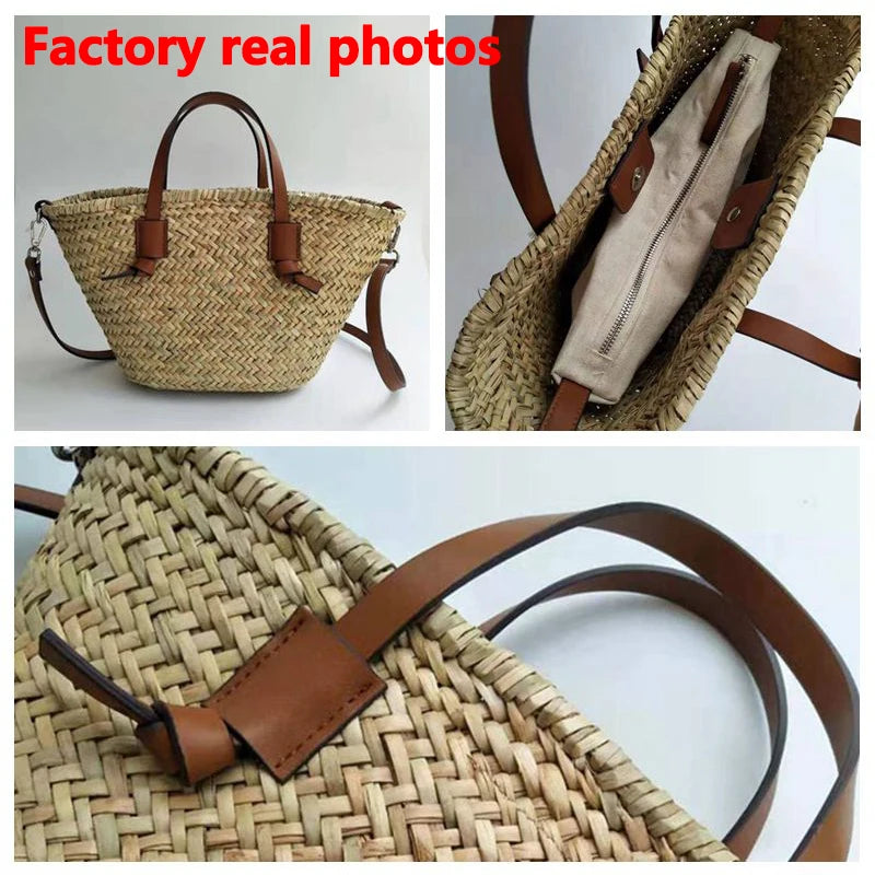 Casual Wicker Woven Basket Bag