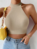 Knit Sleeveless Halter Tops for Women - Norellé