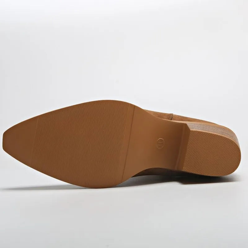 Cowboy Western Retro Women Boots Leather Handmade