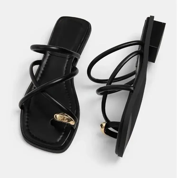 Stylish Women’s Cross Strap Slide Sandals
