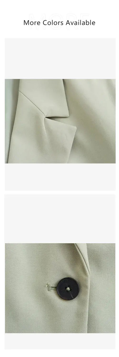 Women’s Suit Coat Curled Hem Straight Leg Trouser Set