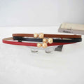 Gold Metal Ball Buckle Women Belt