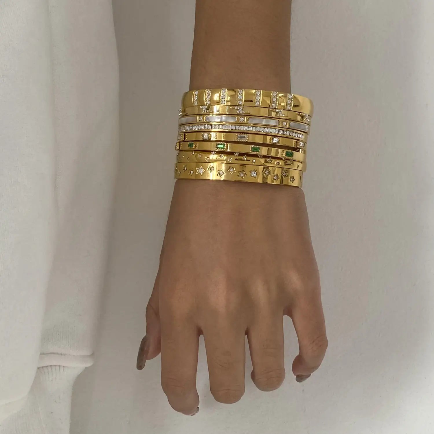 Minimalist Zircon Bracelet Star Buckle Stackable