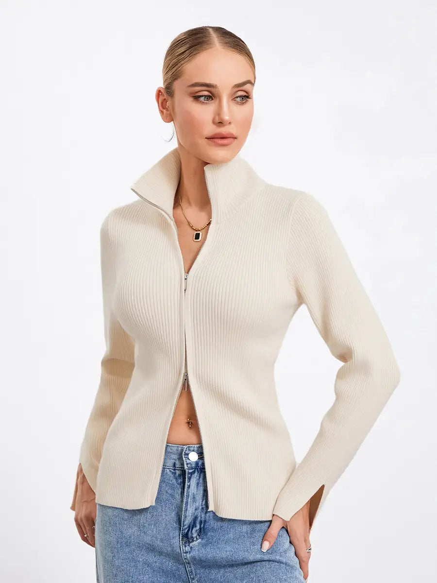 Women Zip Up Sweater