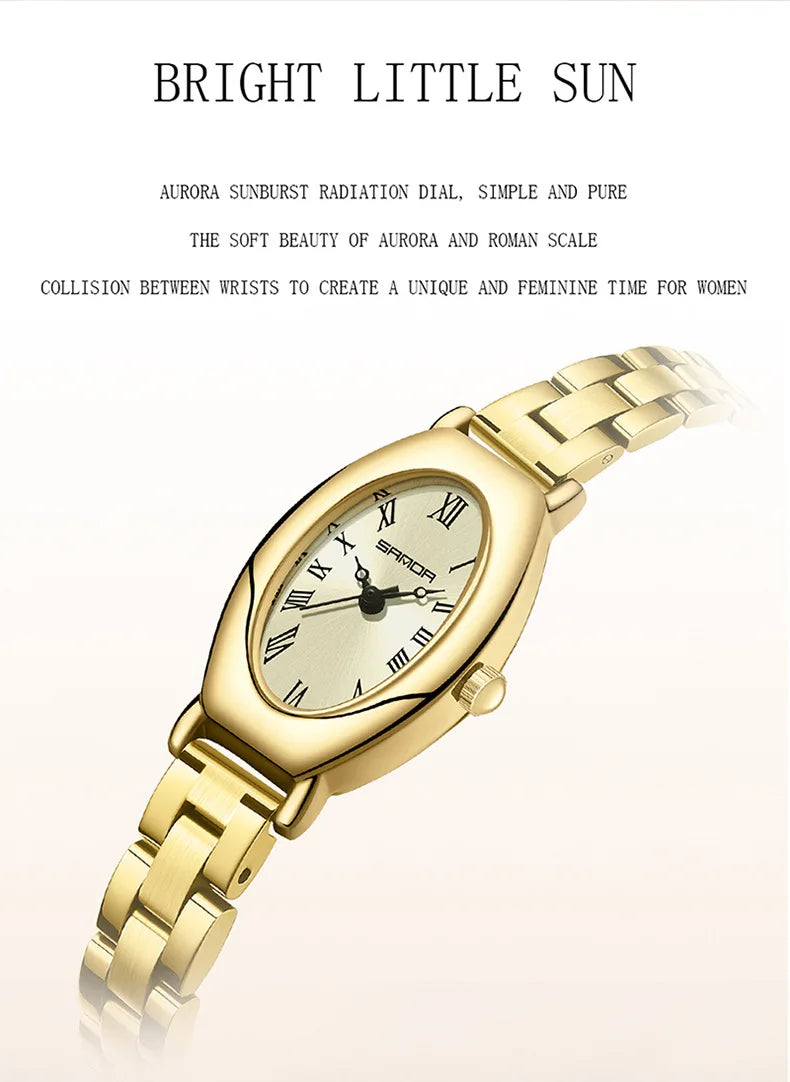 Women Quartz Watch Vintage Stainless Steel