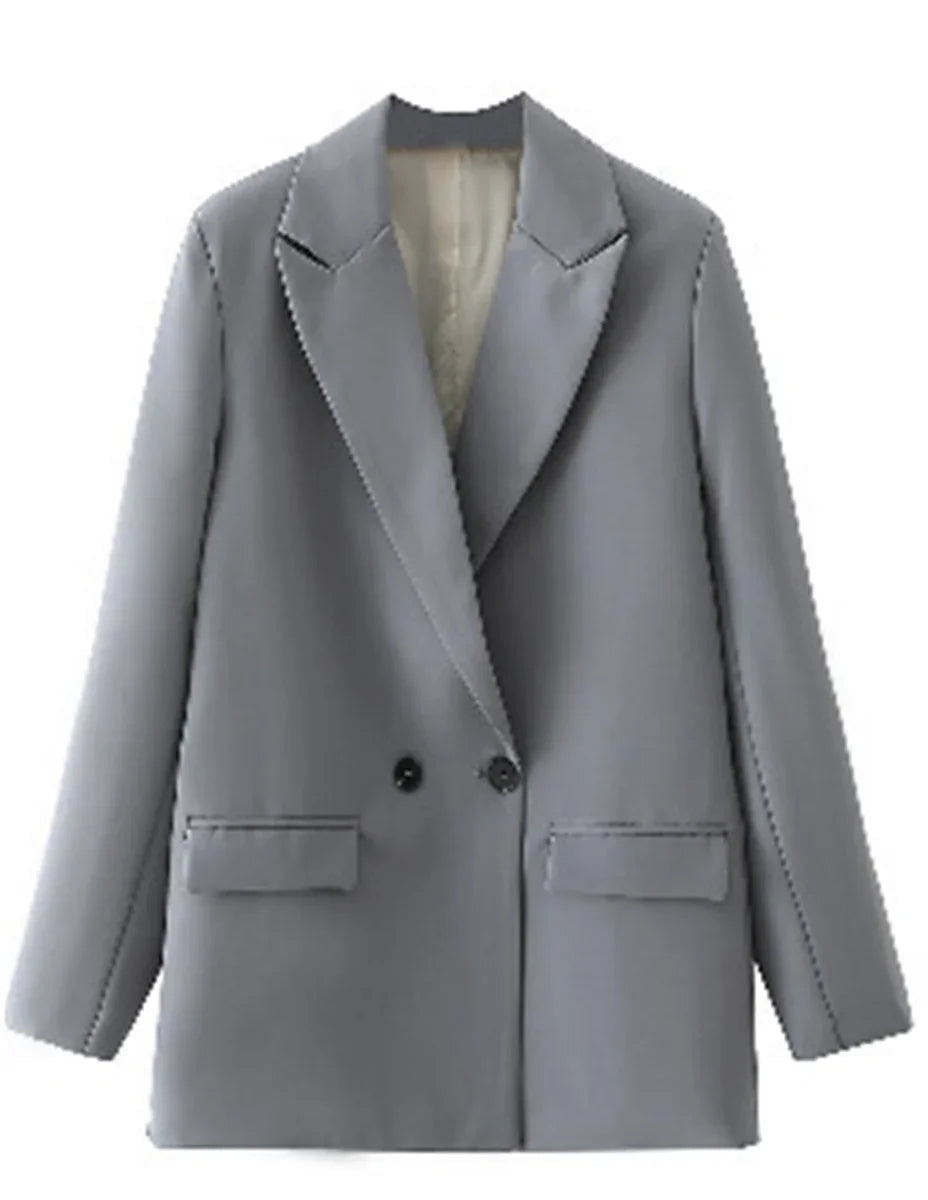 Chic Office Lady Double Breasted Blazer