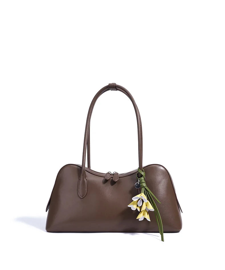 Cowhide Underarm Bag Genuine Leather