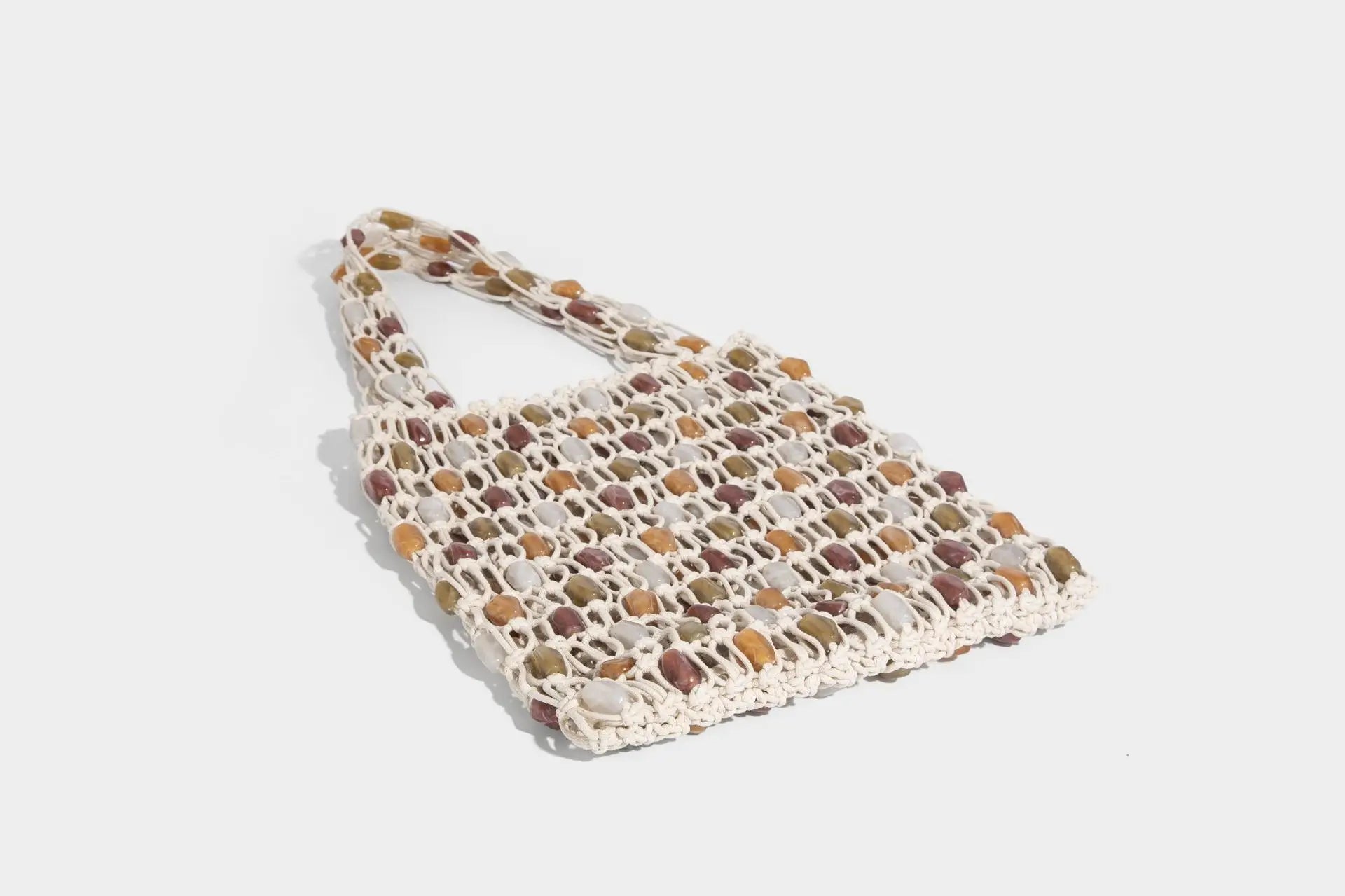 Ladies Summer Beaded Woven Bag Bucket