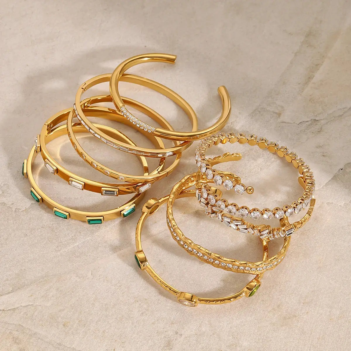 Zircon Bracelet Adjustable Stackable