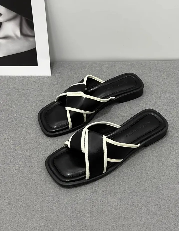 Women’s Slippers Open Toe Low Heel