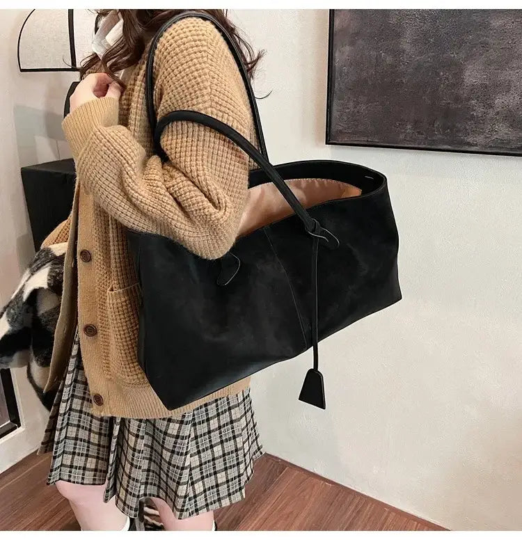 Faux Suede High Quality Handbag