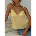 Pleated Babydoll Camisoles Front Mini Bow Decor - Norellé