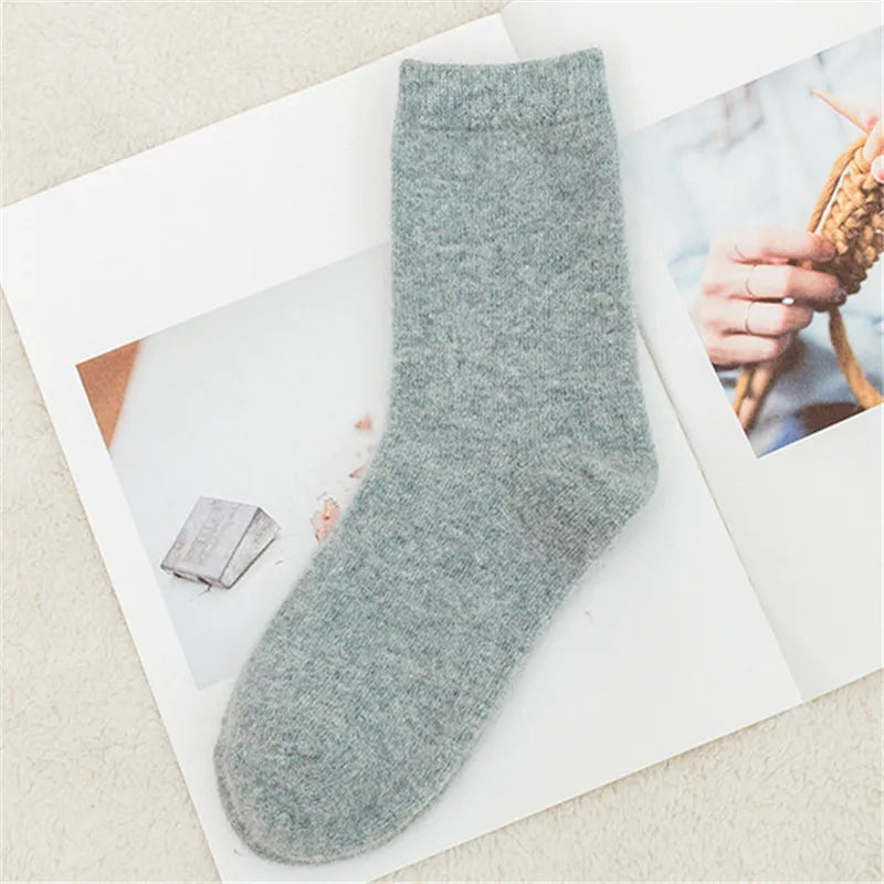 Pure Color Warm Winter Socks