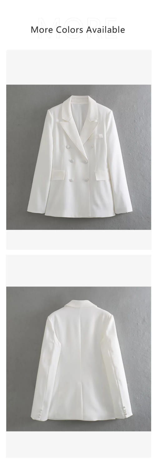 Women’s Casual Double breasted Slim Fit Suit Coat High Waist Mini Skirt