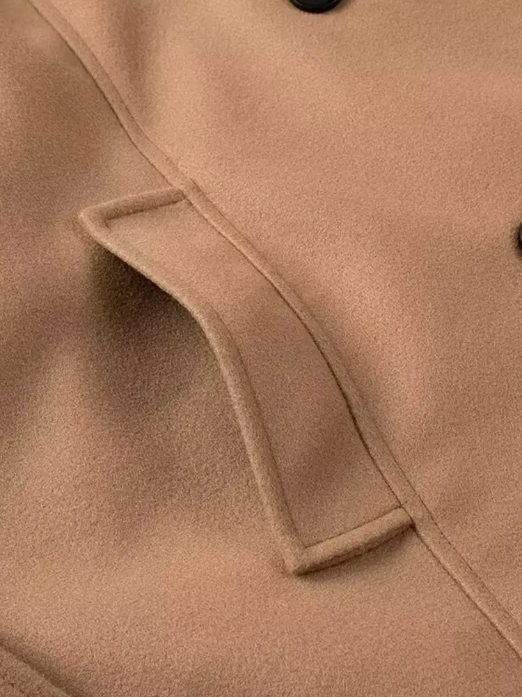 With Belt Khaki Double Breasted Trench Vintage