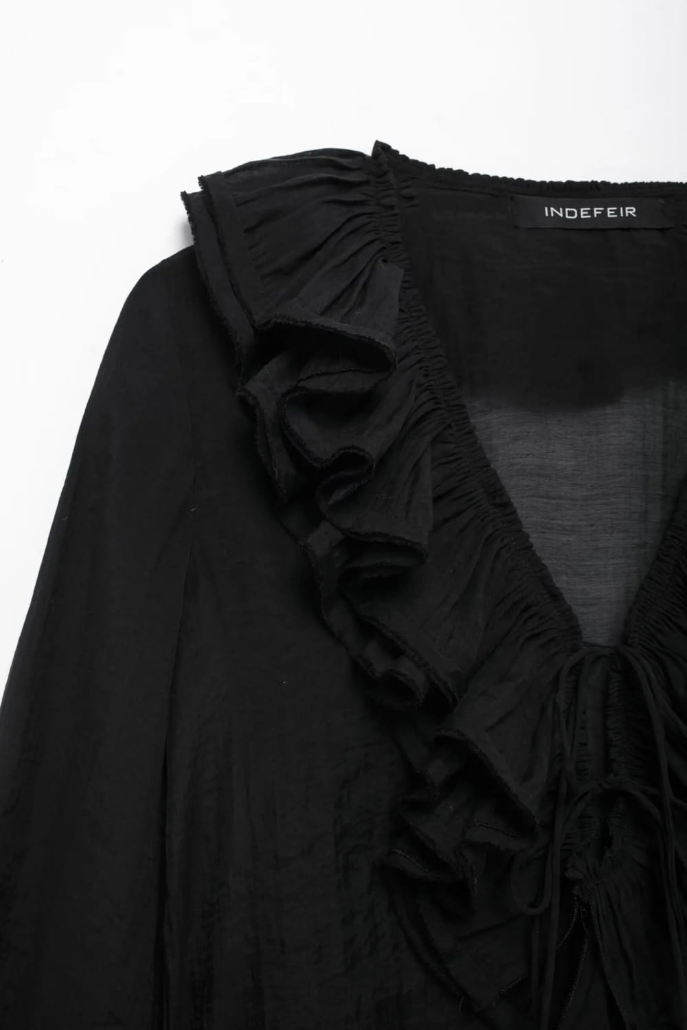 Elegant Women’s Tierred Ruffles Blouses V-Neck Long Sleeve Loose Shirt