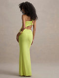 One Shoulder Hollow Out Women Maxi Dress - Norellé