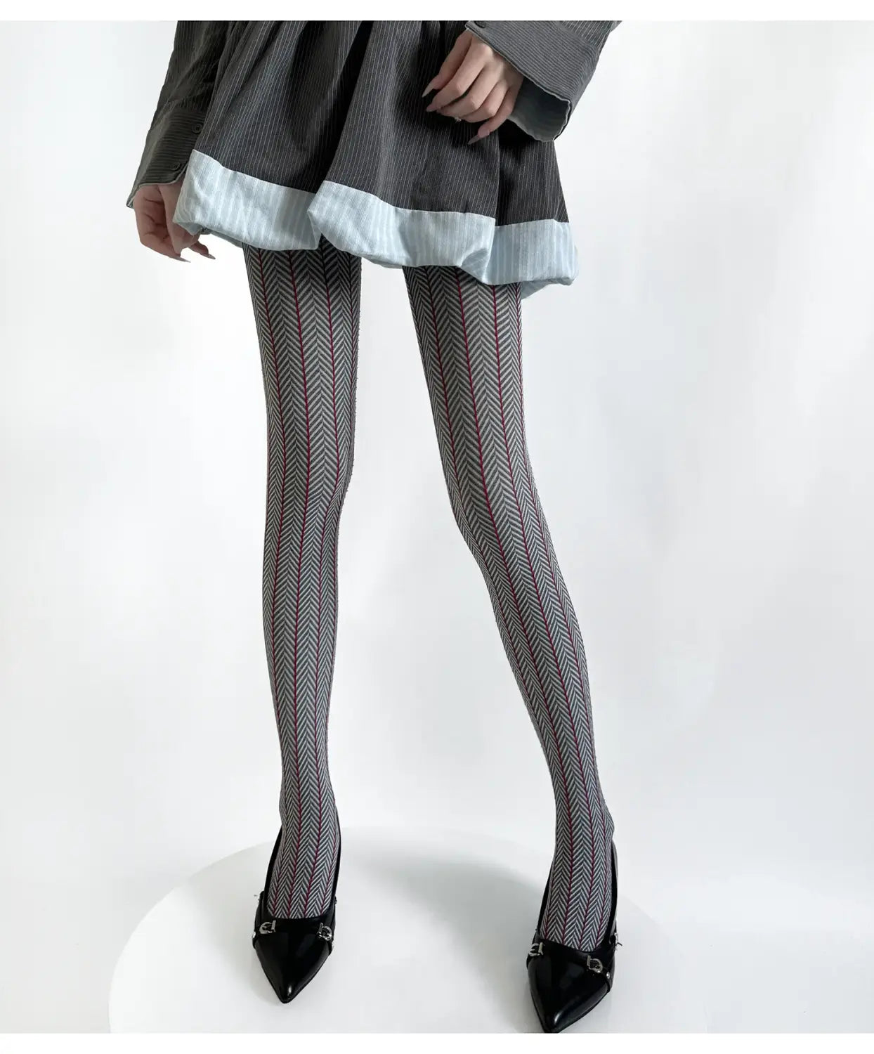 Spring Women’s Tights Striped Patchwork