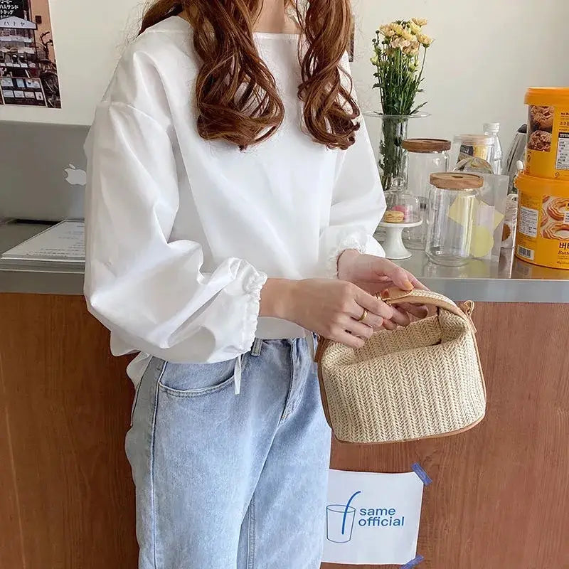 Straw Crossbody Bag For Women