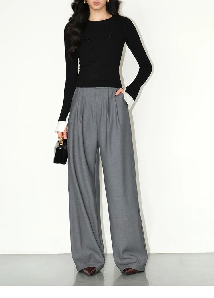 High-waisted Wide-leg Suit Pants Women’s