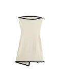 Women Contrasting  Knitted Mini Dresses - Norellé