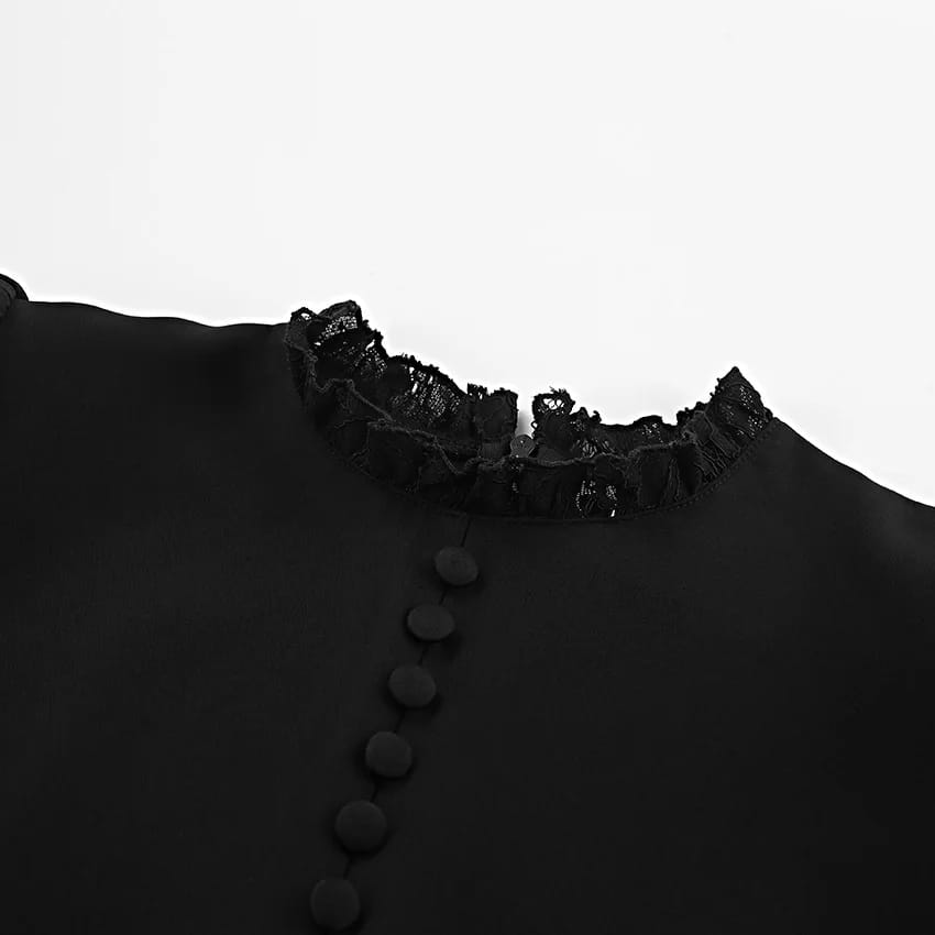 Lace Splice Long Sleeve Dress For Women