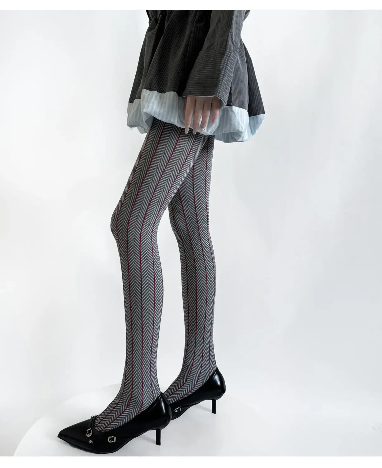 Spring Women’s Tights Striped Patchwork
