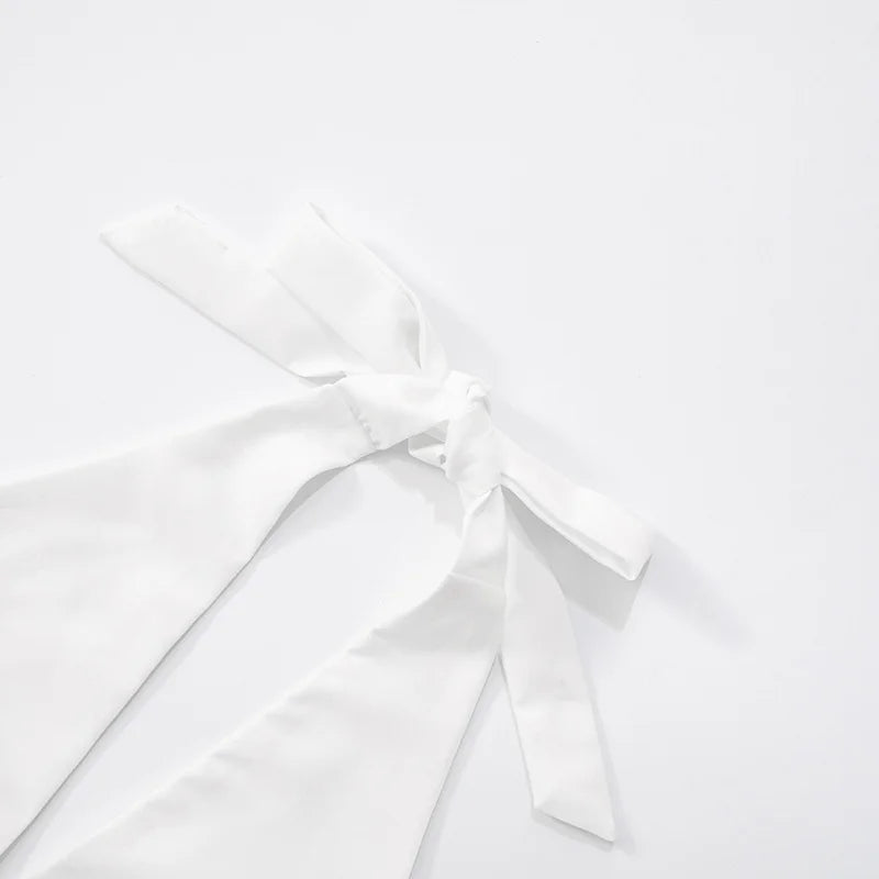 Patchwork Denim Backless Mini Dress Women