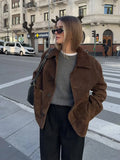 Women Short Jacket Fashion Full Sleeve Zipper Lapel Pocket - Norellé