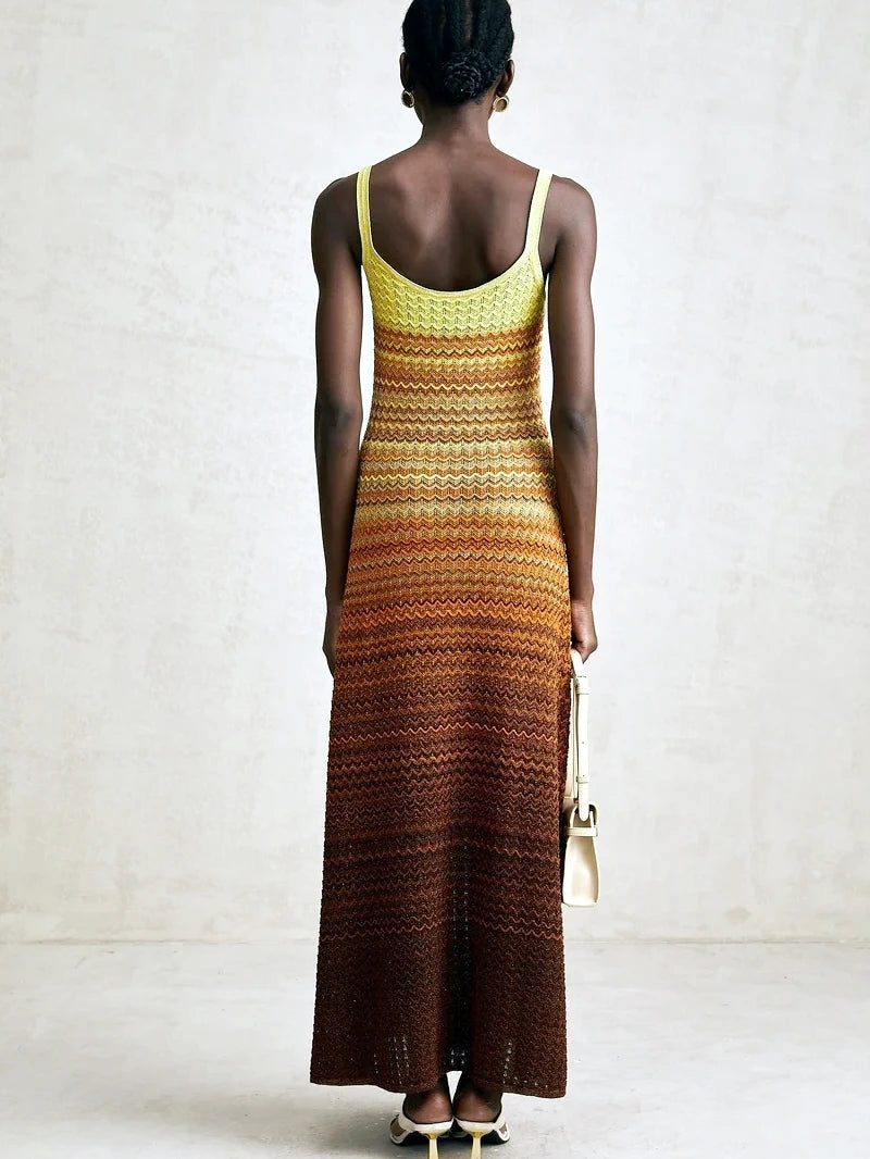 Women Elegant Boho Maxi Sleeveless Dress