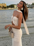 Hollow Out Backless Maxi Dress Women Gown - Norellé