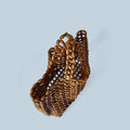 Summer Women's Handwoven Totes Beach Holiday Hollowed-Out Wooden Beaded Bag