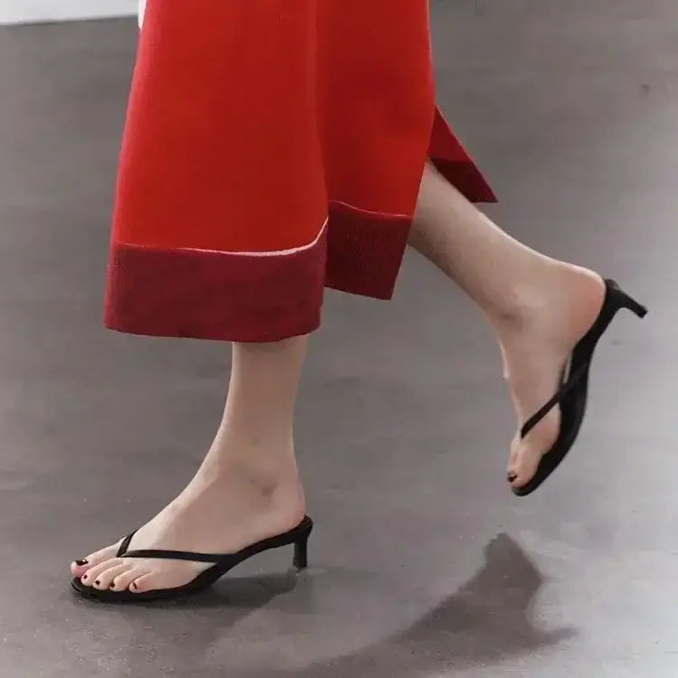 Women High Heel Slippers Shoes