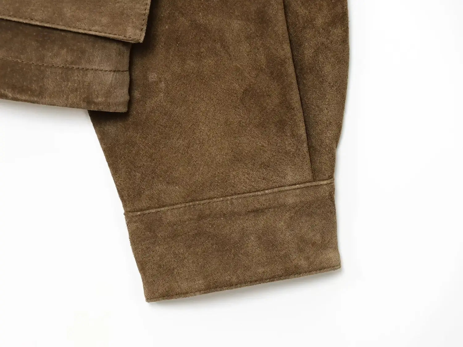 Women Front Patch Pockets Faux Leather Bomber Jacket