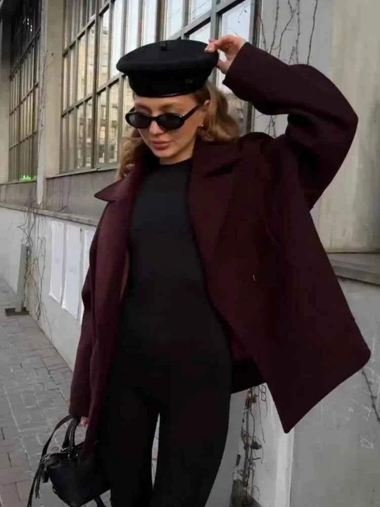 One Button Women's Coat