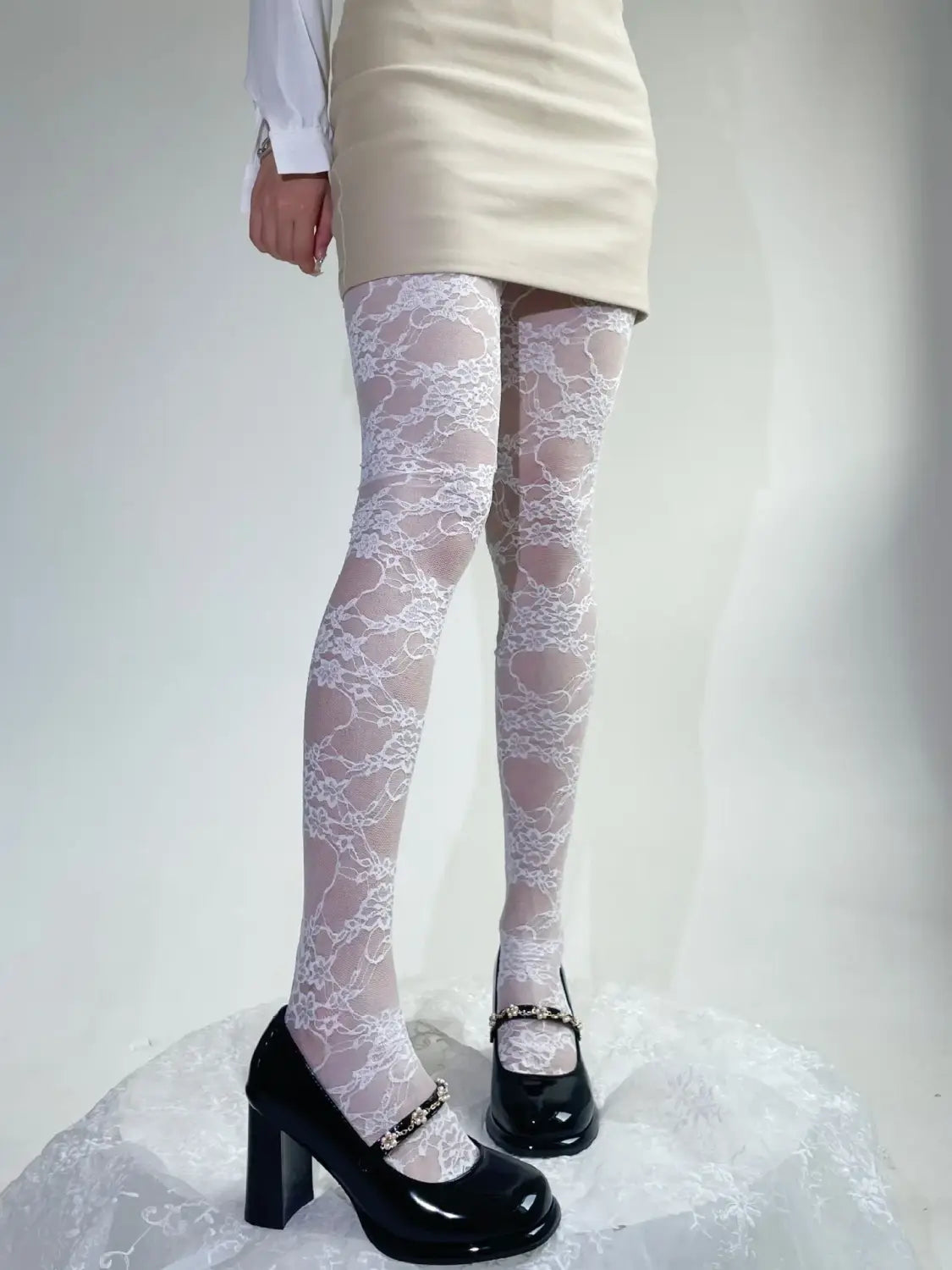 Lace Printed Pantyhose Women’s Sexy Hollow