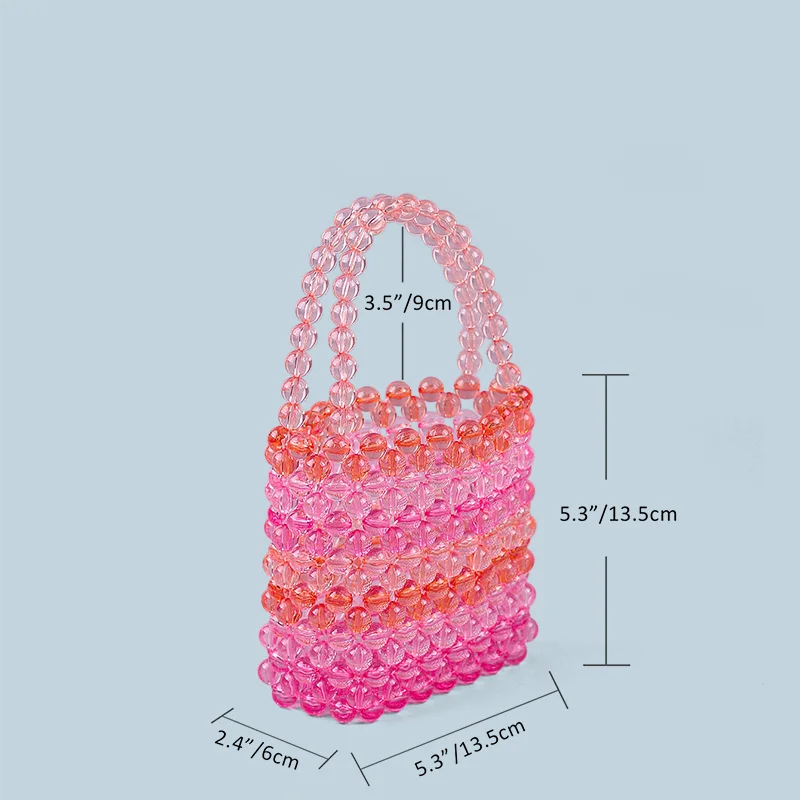 Handmade Beaded Woven Bucket Bag