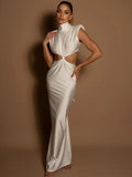 Turtleneck Sexy Maxi Dress For Women Fashion Solid - Norellé